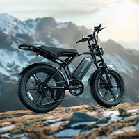 Vélo électrique V8 H9 Ebike Retro Fat Bike avec moteur et pneus larges, équipé d'un phare LED avant pour les sports de plein air