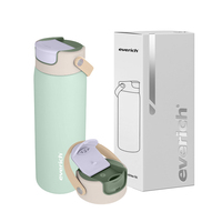 Bouteille d'eau sport en acier inoxydable à double paroi isolée sous vide, anti-fuite, 24 oz, avec couvercle à paille, pour la salle de sport, les voyages et le camping