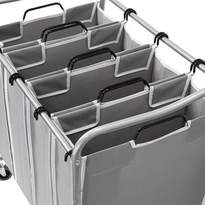 4 túi nhiệm vụ nặng nề giặt SORTER cán giỏ giặt Hamper với 4 phần - Product Image 4
