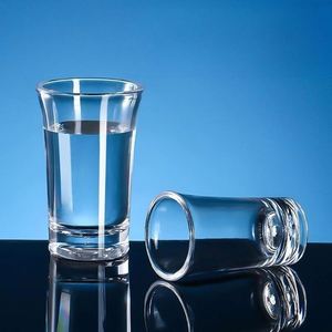Custom LOGO Transparency Acrylic Thick-bottomed Liquor Cup Plastic Small Bullet Shot Glass Cup - Product Image 4