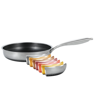 La sartén de acero inoxidable es antiadherente y compatible con varias tapas de estufa - Product Image 6