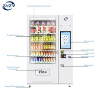 Nouveauté - Distributeur automatique intelligent ZHZN pour boissons en bouteille et en-cas - Paiement sans argent liquide - Écran tactile 21,5 pouces - WiFi/4G - Étagères réglables