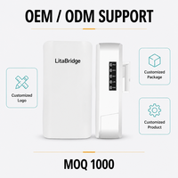 Pont sans fil extérieur 2,4 GHz 300 Mbps pour ascenseur, 802.11b/g/n, antenne 8 dBi IP65, CPE point à point 500 m pour ascenseur et vidéosurveillance