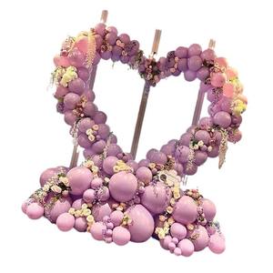 Arco de corazón de hierro forjado creativo, accesorios de boda, nuevos adornos para diseño de escenario, estante de fondo curvo, decoraciones de boda - Product Image 4