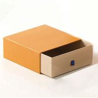 Boîte à tiroirs kraft personnalisée, emballage en carton gaufré laminé mat pour le stockage de cadres photo, la manipulation de l'impression par estampage