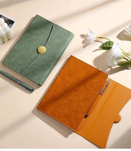 Carnet A5 personnalisable <span class=keywords><strong>en</strong></span> cuir PU, design enveloppe avec incrustation marbrée, boucle ronde et options multicolores - Product Image 5