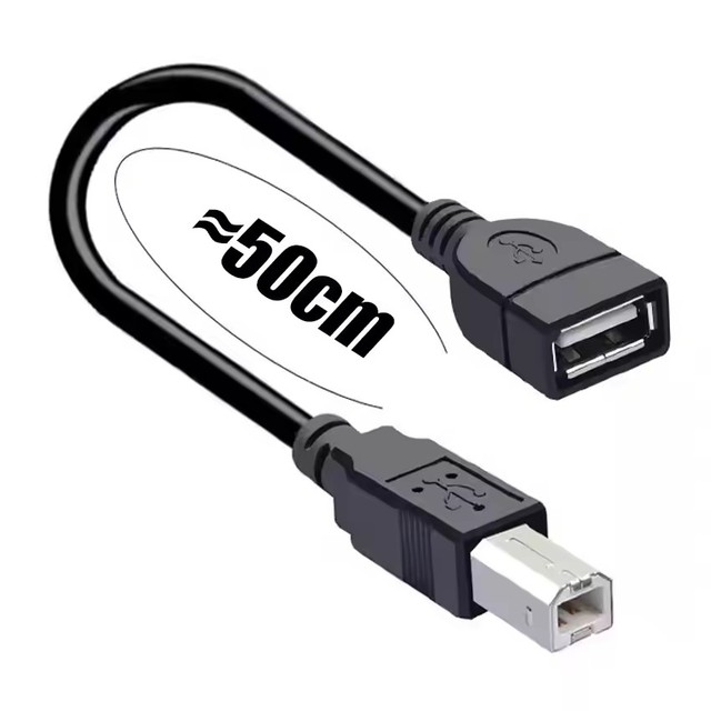 New USB 2.0 Type A Female To USB B Male USB Printer Extension Cable 0.5m for Canon Brother Samsung Hp Epson Printer Cord