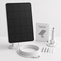 Kit de panneaux solaires IBC d'extérieur Mini Split avec panneau solaire PERC demi-cellule 3 Watts et chargeur solaire Type-C pour sonnette vidéo et caméras d'observation des oiseaux