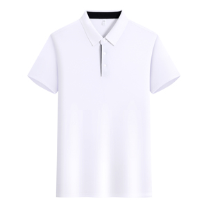 맞춤 남성 코튼 폴로셔츠 클래식 디자인 프리미엄 소프트 니트 원단 대비색 칼라 편안한 소매 로고 자수 - Product Image 1