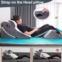 Coussin de lit orthopédique gonflable de haute qualité, 4 pièces, rembourrage en mousse à mémoire de forme, housse tricotée amovible, certifié OEKO-TEX