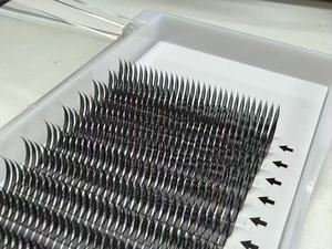 Extensions de cils en cachemire mat noir, souple, volume intense, 0.03 0.05 0.07mm C CC D, vegan - Product Image 2