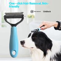 Outil de démêlage pour animaux de compagnie, poignée antidérapante, peigne pour enlever les poils de chien et de chat, pour poils emmêlés, fourniture OEM ODM