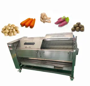 automatic potato washing and peeling machine making machine peeling potato