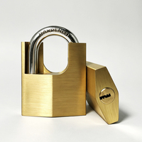 Cadenas en laiton massif 50mm 60mm avec anse semi-cachée en acier trempé, antivol, pour portail extérieur, garage, clôture