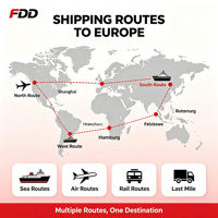 Agent maritime : Suivi de colis en temps réel et alertes pour services de messagerie intercontinentale DDP via mer/air/camion Guangdong