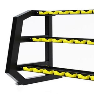 Fabricantes domésticos comerciales al por mayor estante para Mancuernas fuente D 3 capas 12 pares estante de almacenamiento para Mancuernas estante para Mancuernas de fitness - Product Image 2