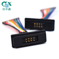 Connecteur magnétique Pogo Pin à 8 broches mâle/femelle en cuivre CZX pour la charge USB