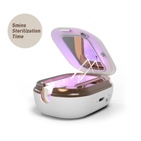 Caja Esterilizadora de Cepillos de Dientes UV de Plástico Recargable por USB, Luz LED, Eliminación de Bacterias al 99.9%, Portátil, 5 Minutos