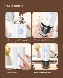 Xách tay <span class=keywords><strong>mini</strong></span> Đen điện tự động USB Cà Phê Máy xay đậu máy với lọc - Product Image 6