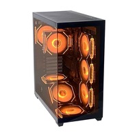 Pcooling Gaming Pc Case Full Tower Computer Case E-Atx/M-Atx/ Mini-Itx Personnalisé Verre Trempé Couleur Noire Computer Case