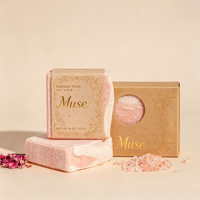 Boîte en carton personnalisée pour savon artisanal naturel pur, avec matériaux recyclés, revêtement UV et doublure en éponge pour emballage cosmétique