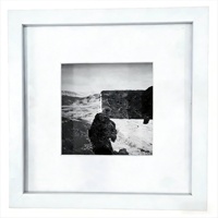 Cadre photo 3D en bois/MDF noir et blanc écologique personnalisé, 8x8 pouces, 10x10 cm, art mural