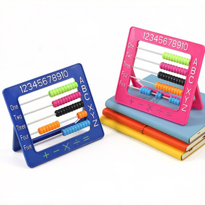 Juguete de Contar Cuentas de Colores Brillantes Foska de 5 Filas y 50 Cuentas para el Aprendizaje y Desarrollo Preescolar, Desarrolla la Coordinación y las Habilidades Motoras - Product Image 1