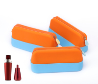 Zweifarbige Silikon-Geldbörsen Tragbare Silikon-Geldbörsen Blockierende Handtasche Unbreakable Magic Pouch Zipper Kosmetik-Geldbörse für Frauen