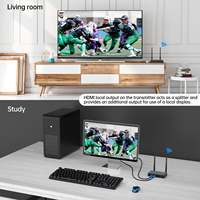 Extensor inalámbrico HDMI de 100m con Loop IR, Kit de transmisor y receptor inalámbrico HDMI Full HD de m para sala de conferencias