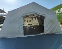 Tente militaire beige du désert des Émirats arabes unis |   Abri de camping quatre saisons en toile PVC robuste, une chambre, 6x8m, 6x4m, personnalisable