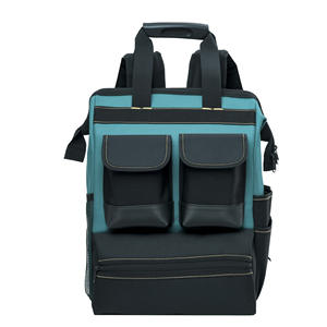 Mochila profesional para herramientas con 30-34 bolsillos, capacidad de 200 lb, correas ajustables, cierre de cremallera resistente al agua para electricista - Product Image 3