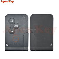 Clé de voiture intelligente à 3 boutons 433Mhz avec puce ID46 PCF7947 pour Renault Clio Logan Megane 2 3 Scenic, télécommande