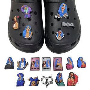 HY Nueva Serie Carlo Ji Azul, Hebillas Decorativas de PVC y Goma Blanda para Zapatos DIY, Accesorios para Calzado, Venta al por Mayor Directa de Fábrica - Product Image 2