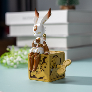 Boîte à musique en résine de haute qualité, motif lapin d'anime, avec mélodie et <span class=keywords><strong>chanson</strong></span>, personnalisable, jouet artisanal, décoration d'intérieur, cadeau pour enfants - Product Image 4