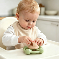 Jouets de bain en silicone en gros pour bébés, jouet rotatif à ventouse sensoriel pour tout-petits, OVNI, planète spatiale, pulvérisation d'eau, amusement dans la baignoire