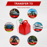 Bomba eléctrica autocebante de plástico TOUKOO FTP001-07 para transferencia de combustible en estaciones de servicio, funciona con 4 pilas AA de 3V CC.