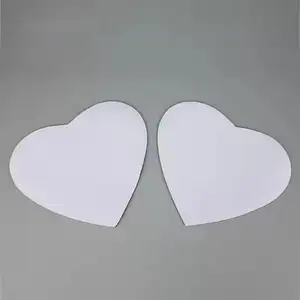 3MM Blank heart shape sublimation white fabric mouse pad No reviews yet