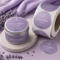 Autocollants personnalisés pour baume à lèvres, étiquettes cosmétiques avec logo sur mesure, étiquettes imperméables en vinyle pour gloss à lèvres, pour petites entreprises, en rouleau