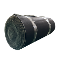 Enveloppe de conduit Matériau d'isolation thermique A1 Ignifuge 24kg/m3 50mm Surface noire Rouleau de couverture en laine de verre en fibre de verre noire