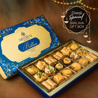 Boîte de Baklava Assortie Gourmande Mixte Dubai Edi, Boîte Cadeau de Dattes au Chocolat et aux Noix, Desserts Baklava