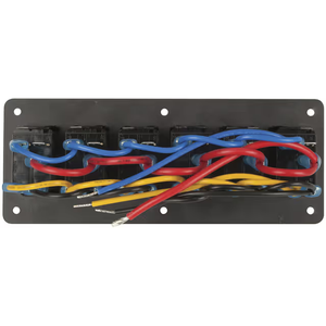 Panneau de commutation à bascule bleu éclairé à 6 voies, panneau en aluminium pré-câblé avec indicateur LED bleu, idéal pour les bateaux, les camping-cars et les yachts - Product Image 2