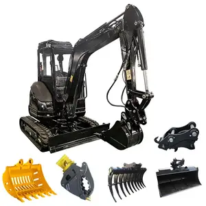 Gratis Verzending Chinese Mini Graafmachine Prijs Mini Escavatore 3500Kg Met Ce Epa Motor Multifunctionele Kleine Digger Bagger