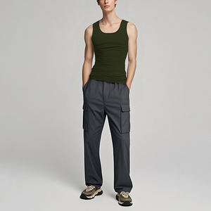 2025 maillot de corps hommes été Europe et États-Unis tendance Cross-Bar Sports et loisirs bas sans manches maillot de corps - Product Image 6