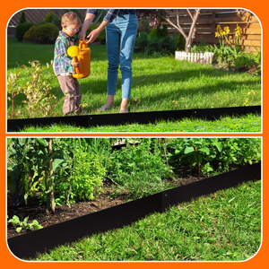 Black 6 Inch Weathering Steel Raised <b>Garden</b> Planter Box Edging Durable Weatherproof Rustic Style - Product Image 5