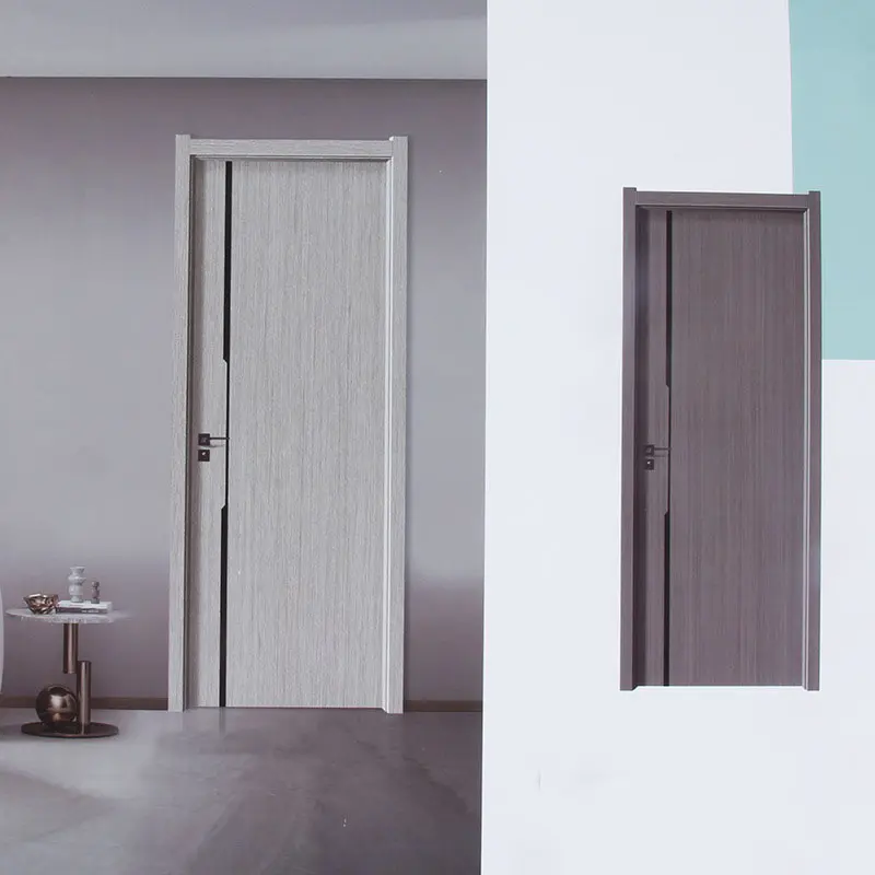 Desain pintu kayu kualitas tinggi pintu Interior dan pintu eksterior Modern Cina kamar mandi tahan air 3mm kayu padat