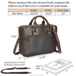 Borsa per Bibbia in Pelle Crazy Horse con Logo Personalizzato, Borsa per Laptop, Valigetta in Vera Pelle per Ufficio e Affari - Product Image 6