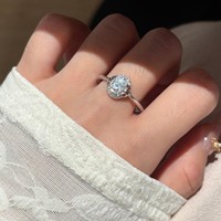 Nouvelle bague en argent sterling 925 au design unique avec un diamant moissanite ovale de 1,25 carat pour femmes, bijoux Destiny