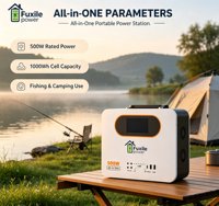 Centrale Électrique Portable LiFePO4 500W 1000Wh à Vente Directe Usine, Générateur Solaire pour Voiture, Système de Batterie de Secours pour Camping, VR, Maison, Urgences AU OEM