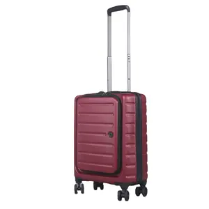 Luggage Suitcase/ Trolley Case with USB Connection Laptop ABS Luggage Set Unisex 8 Spinner 360 Degree Wheels Red, Black 20" T/T