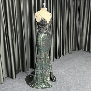 جانمبر HX130 أنيق حزام السباغيتي شق حورية البحر مساء ، - Product Image 2